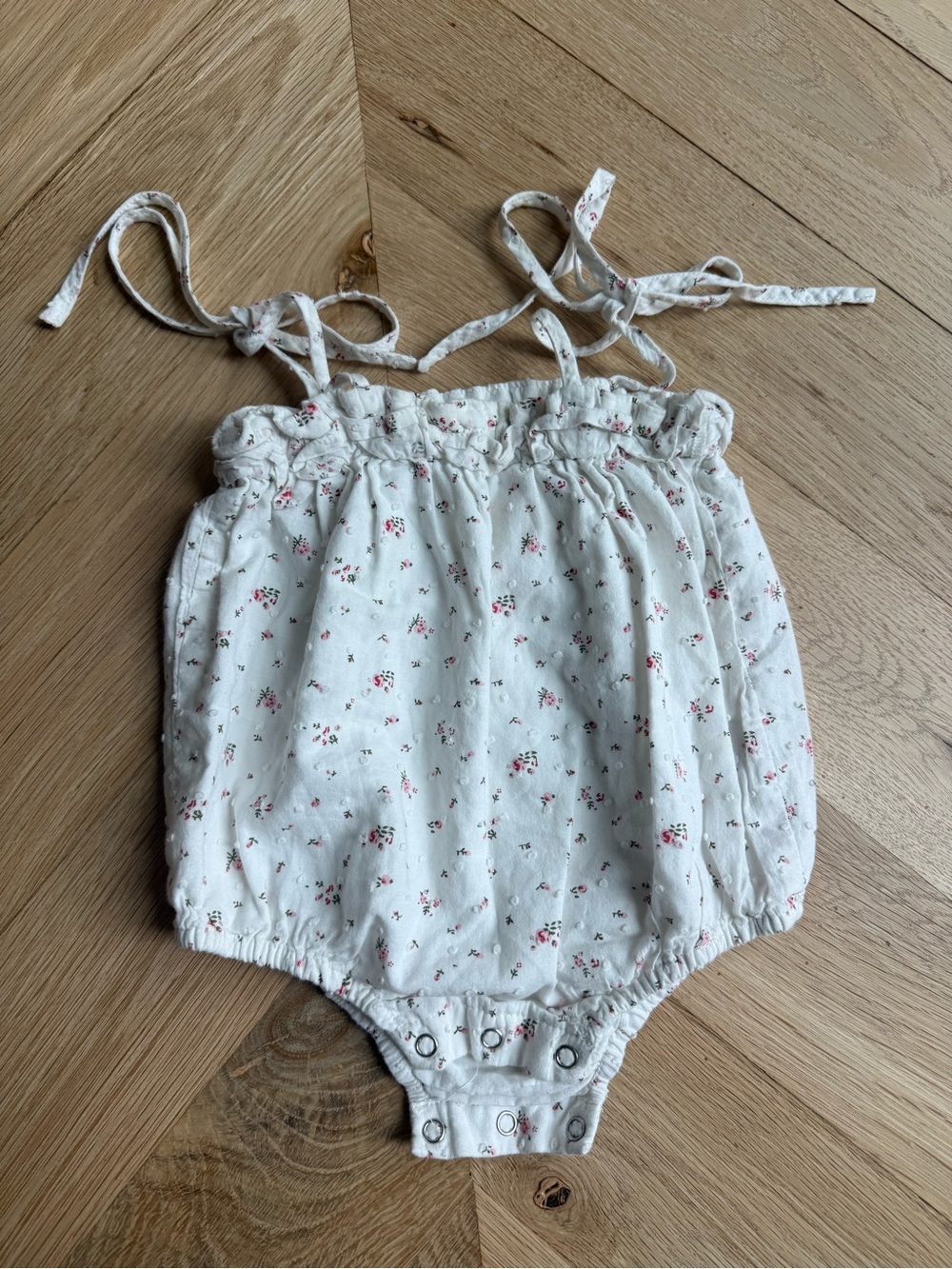 Baby Floral Swiss Dot Romper